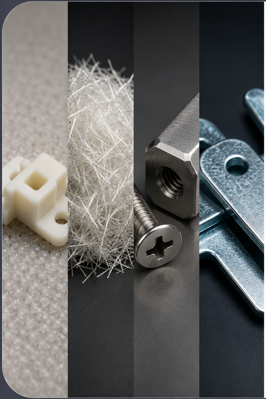 Material Breakdown: Nylon, Glass Fiber, SS-304, & Zinc-Coated SS-304