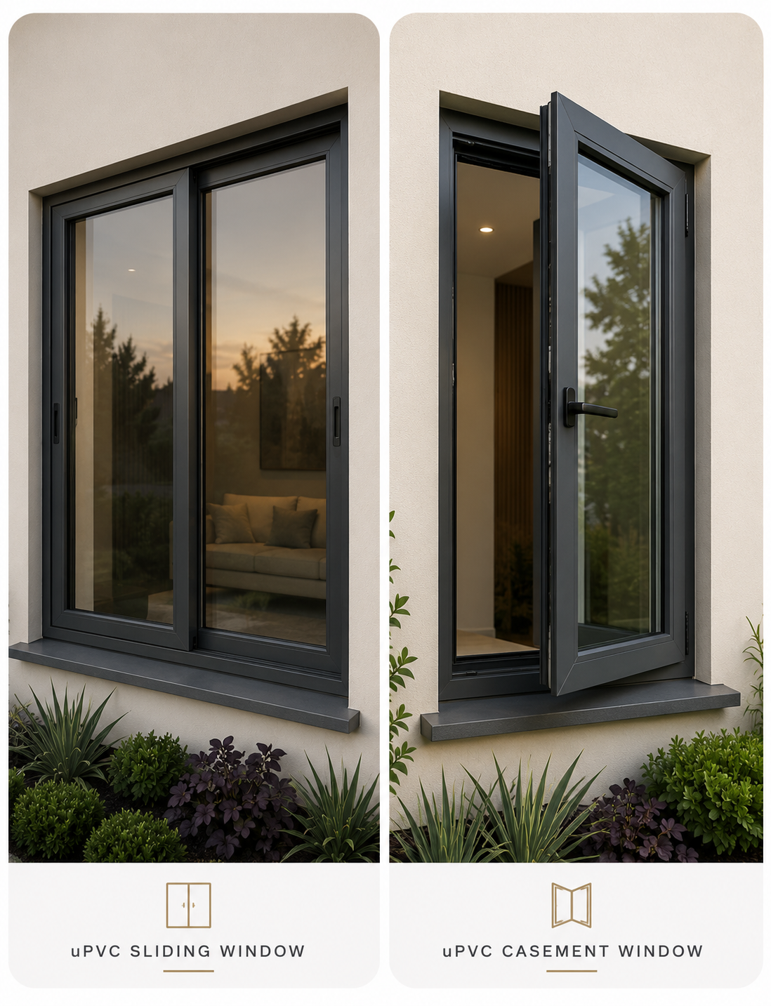Difference Between UPVC Sliding Window and Casement Window